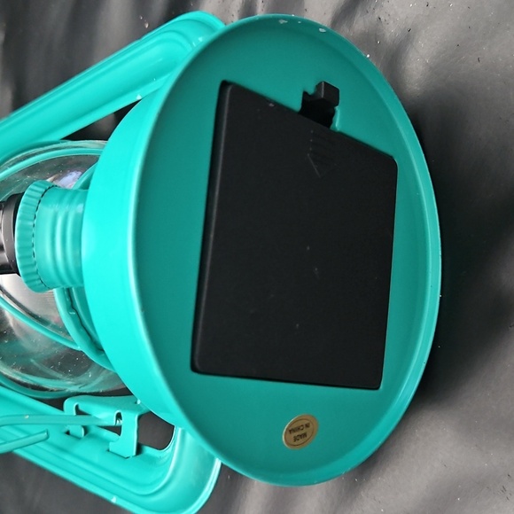Storm Camping  LED Vintage-Style Teal Lantern Battery Operated Secured Plug - Picture 6 of 8